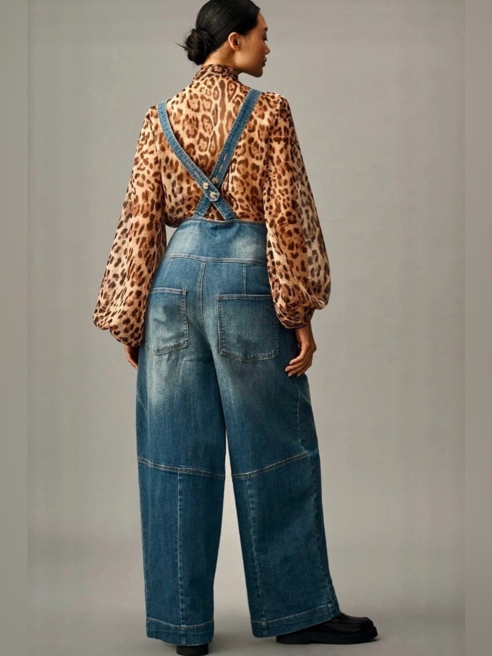 Anthropologie Pilcro Barrel Leg Denim Overalls XS - Picture 2 of 11